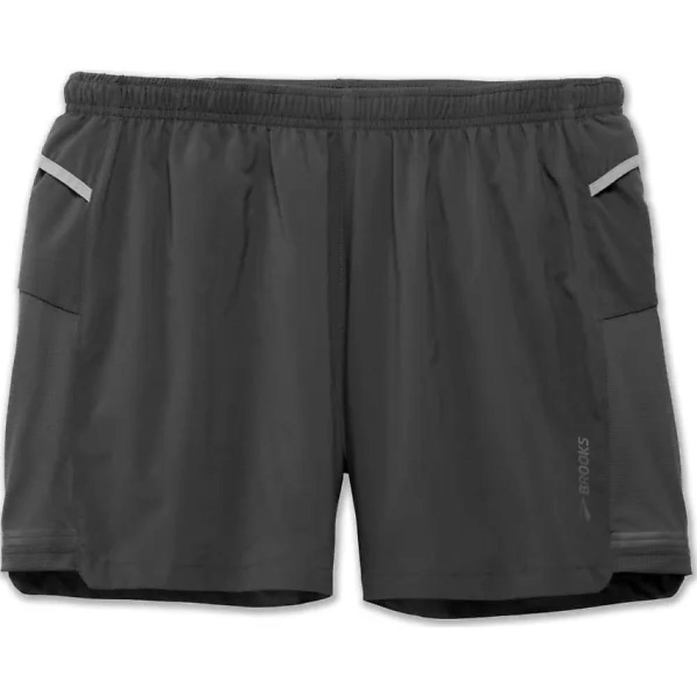 NWT Brooks Sherpa 5” Men’s Running Shorts | Asphalt | Performance Activewear